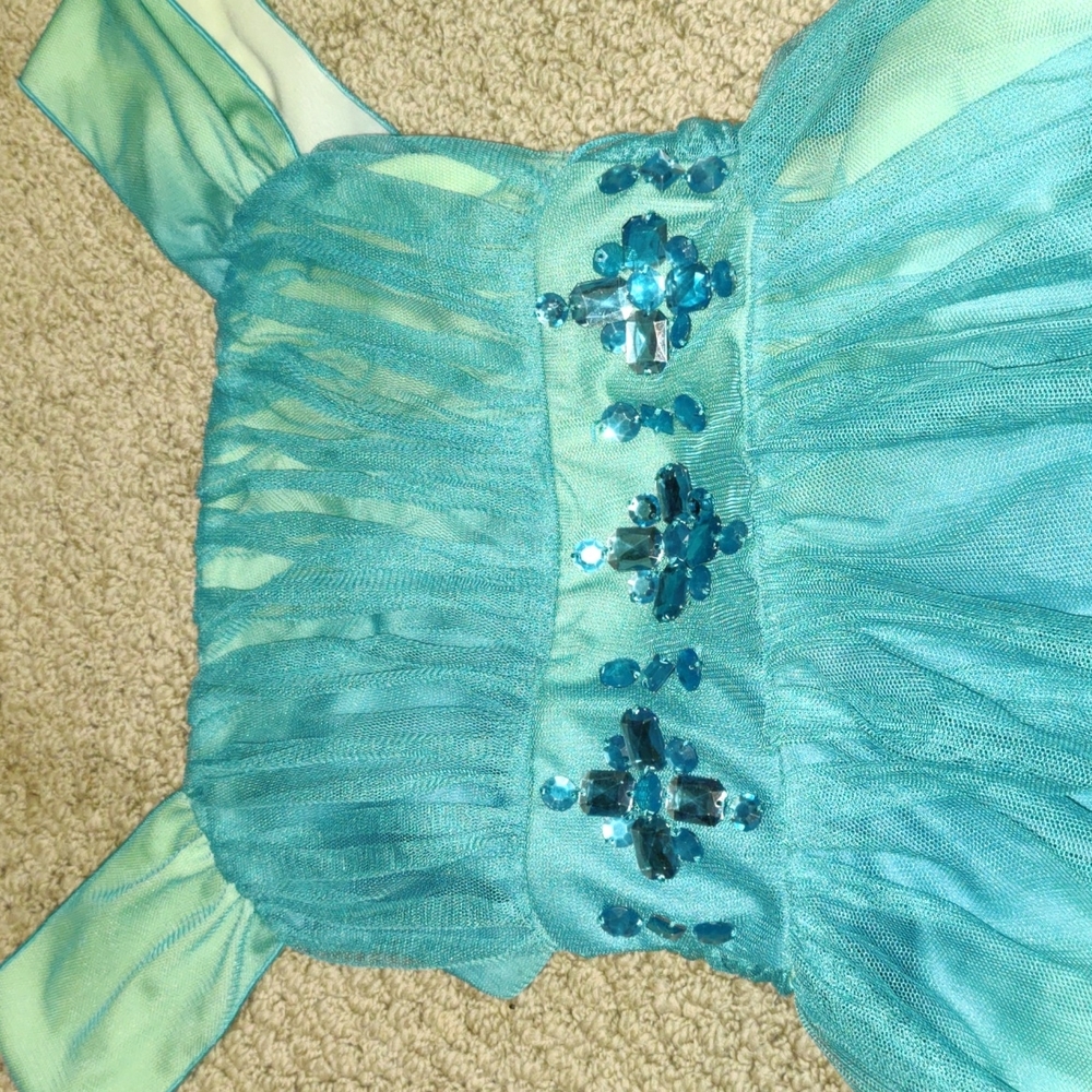 Girls Pretty Mulit Colored Embellished Dress